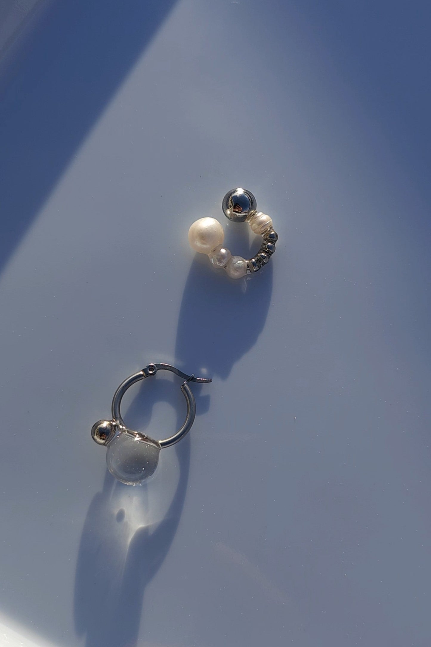 RYU - silver / reversible ear cuff