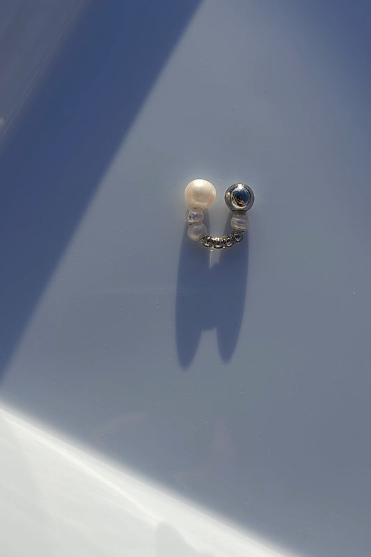 RYU - silver / reversible ear cuff