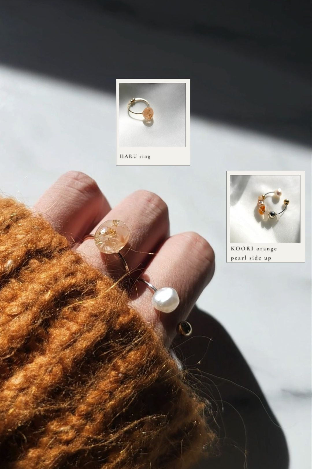 KOORI - orange / multiway ring & ear cuff