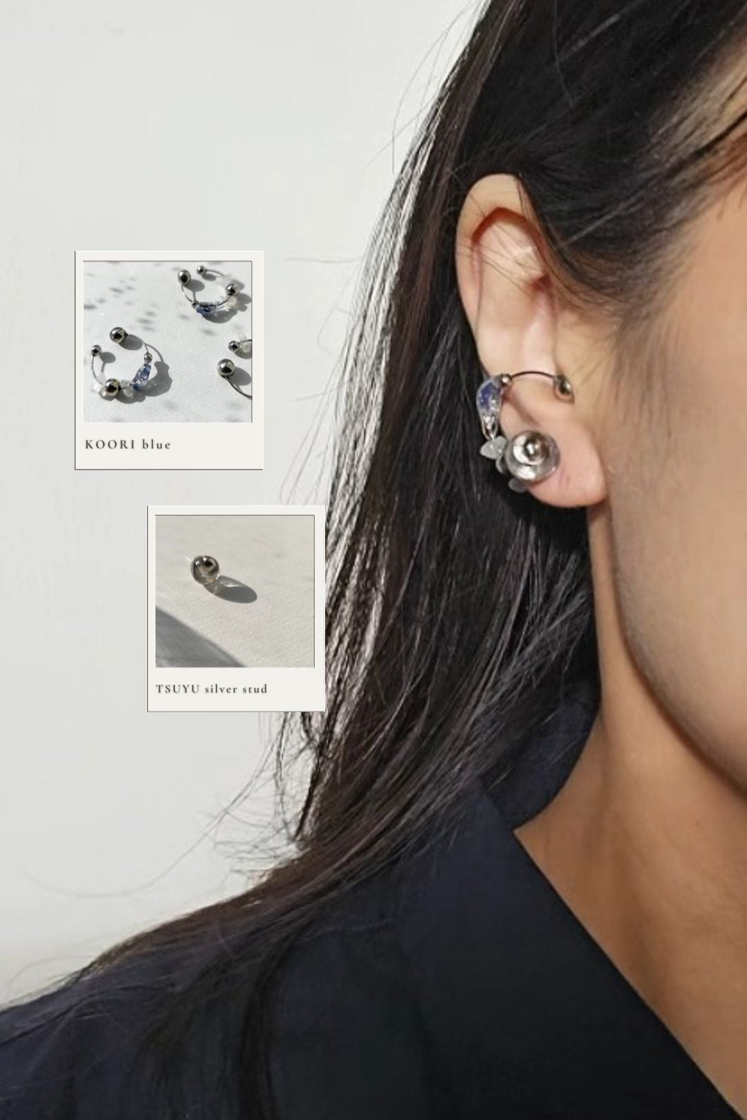 KOORI - blue / multiway ring & ear cuff