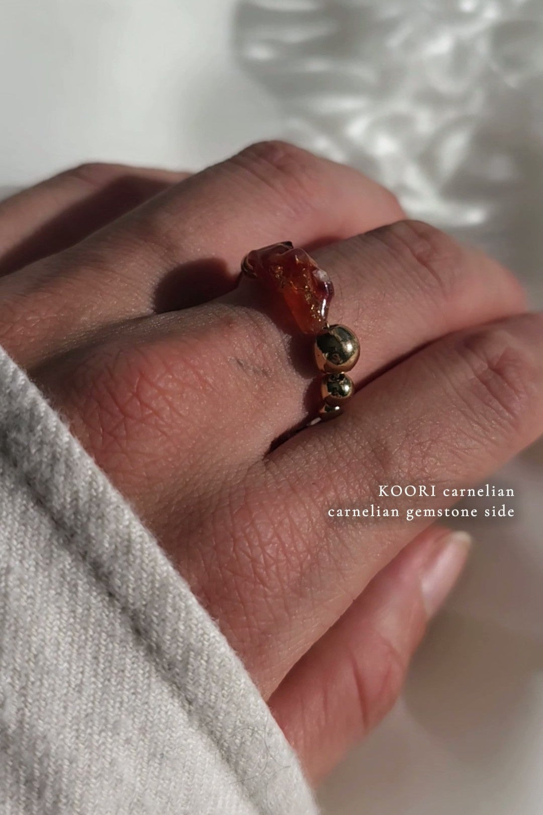 KOORI - carnelian / multiway ring & ear cuff