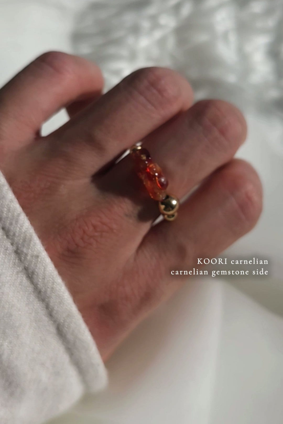 KOORI - carnelian / multiway ring & ear cuff