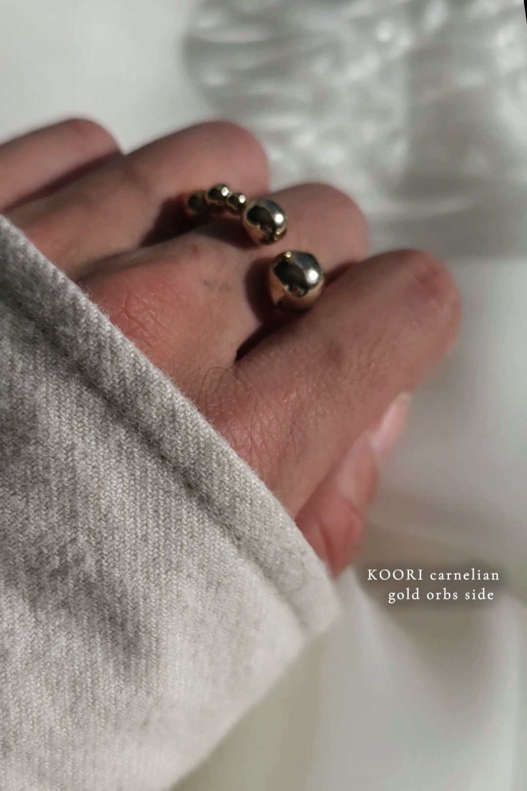 KOORI - carnelian / multiway ring & ear cuff