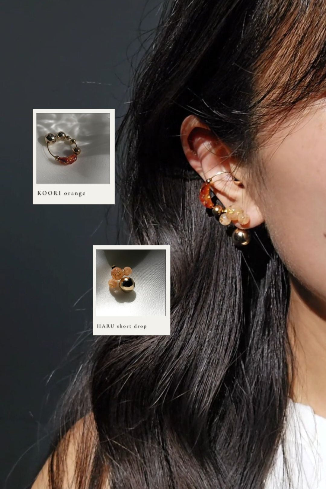KOORI - carnelian / multiway ring & ear cuff