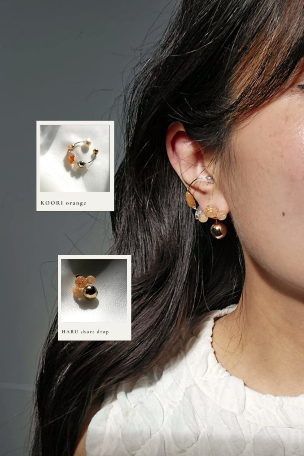 KOORI - orange / multiway ring & ear cuff