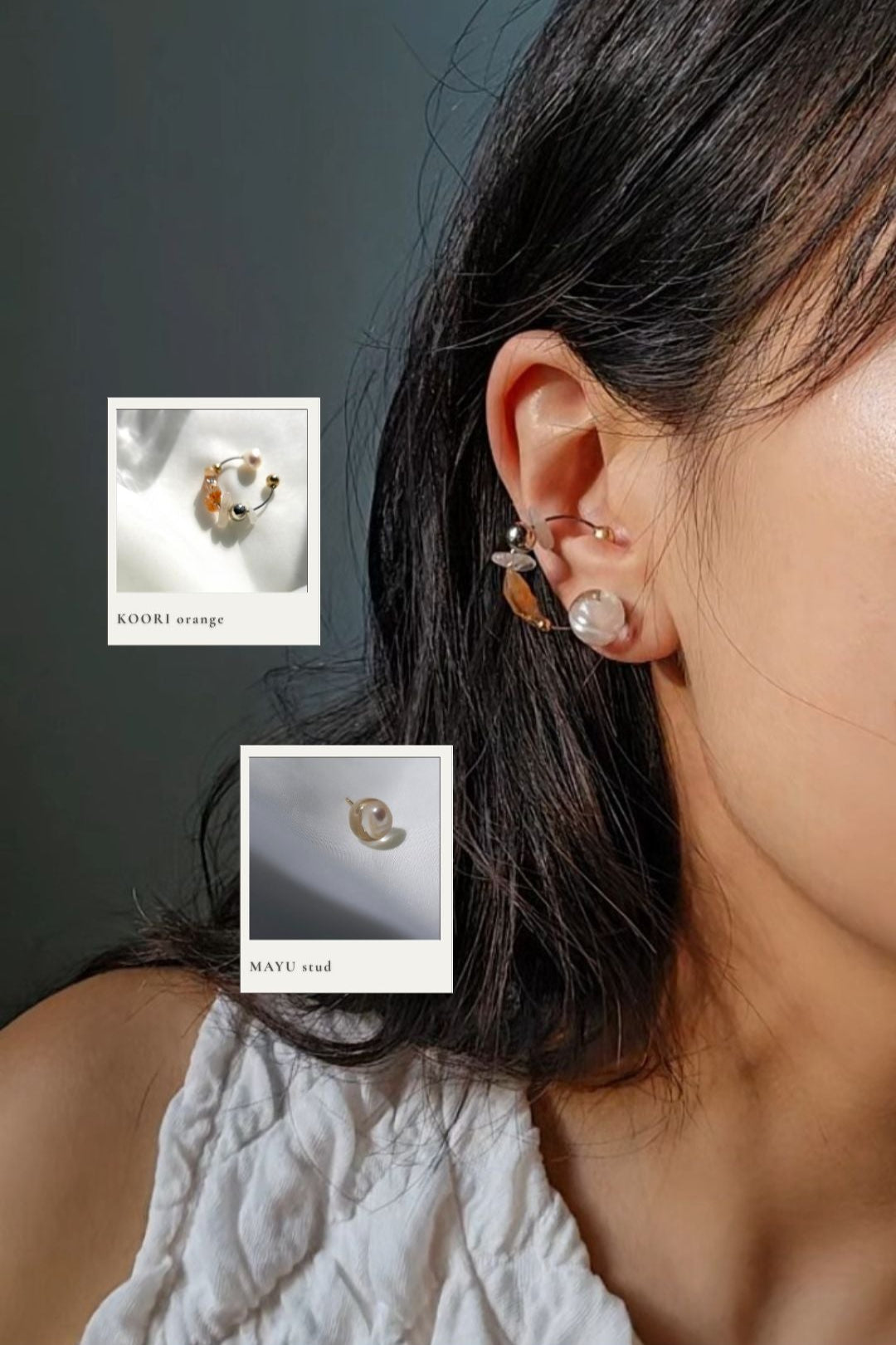 KOORI - orange / multiway ring & ear cuff