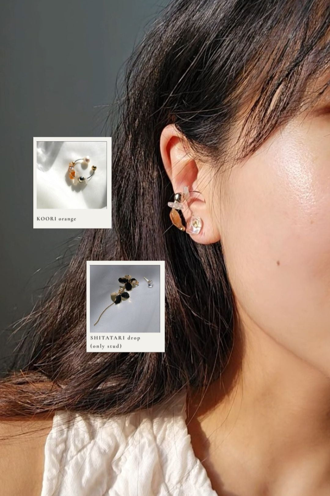KOORI - orange / multiway ring & ear cuff