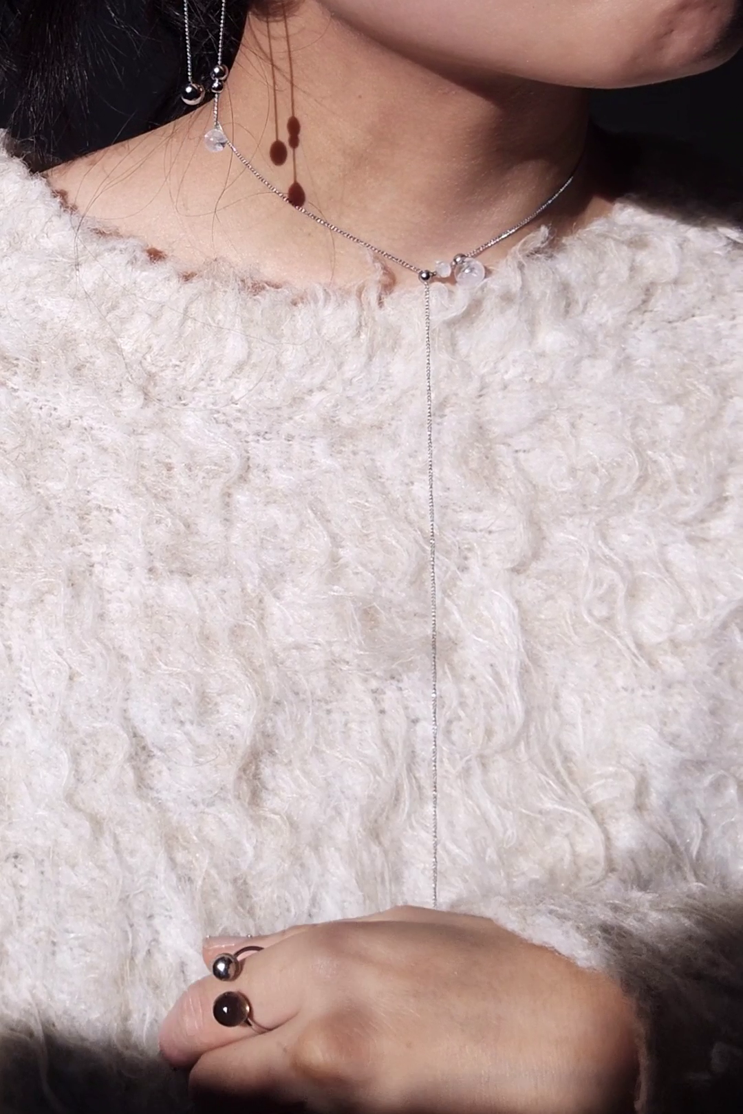 REI silver / orb necklace