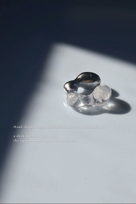 REI silver / reversible ear cuff