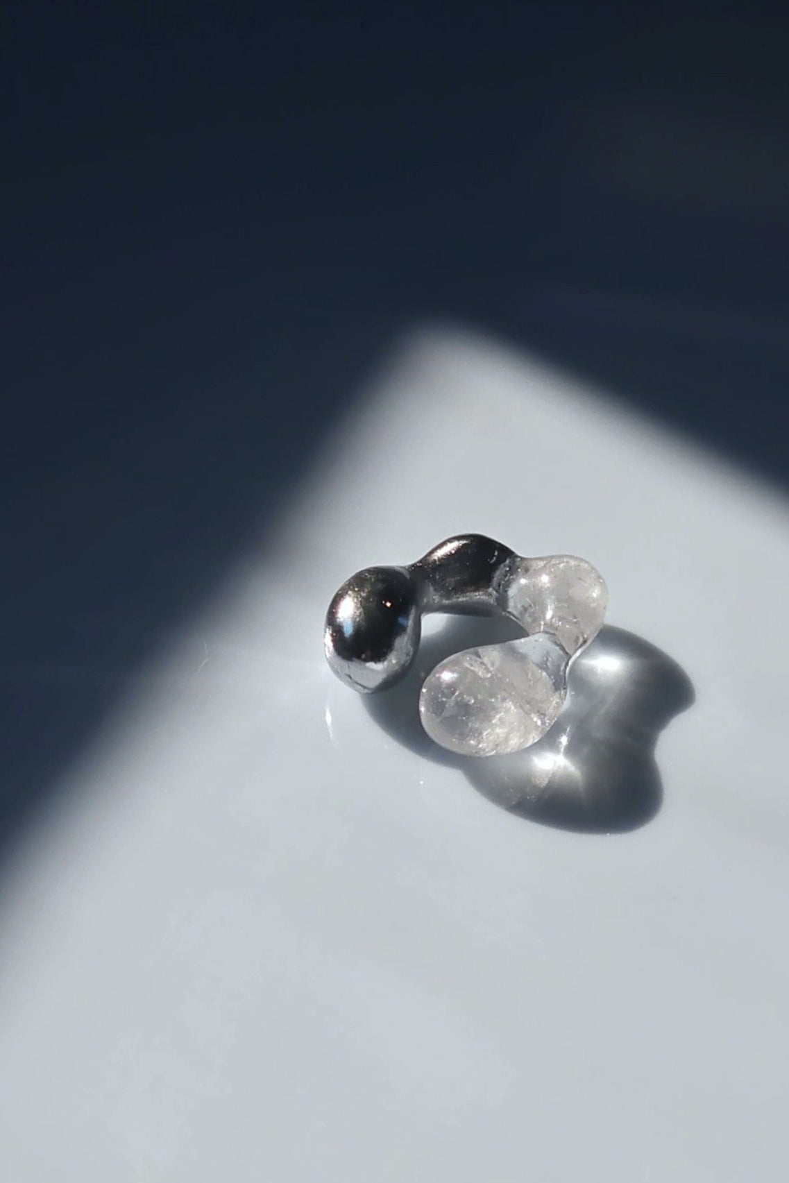 REI silver / reversible ear cuff