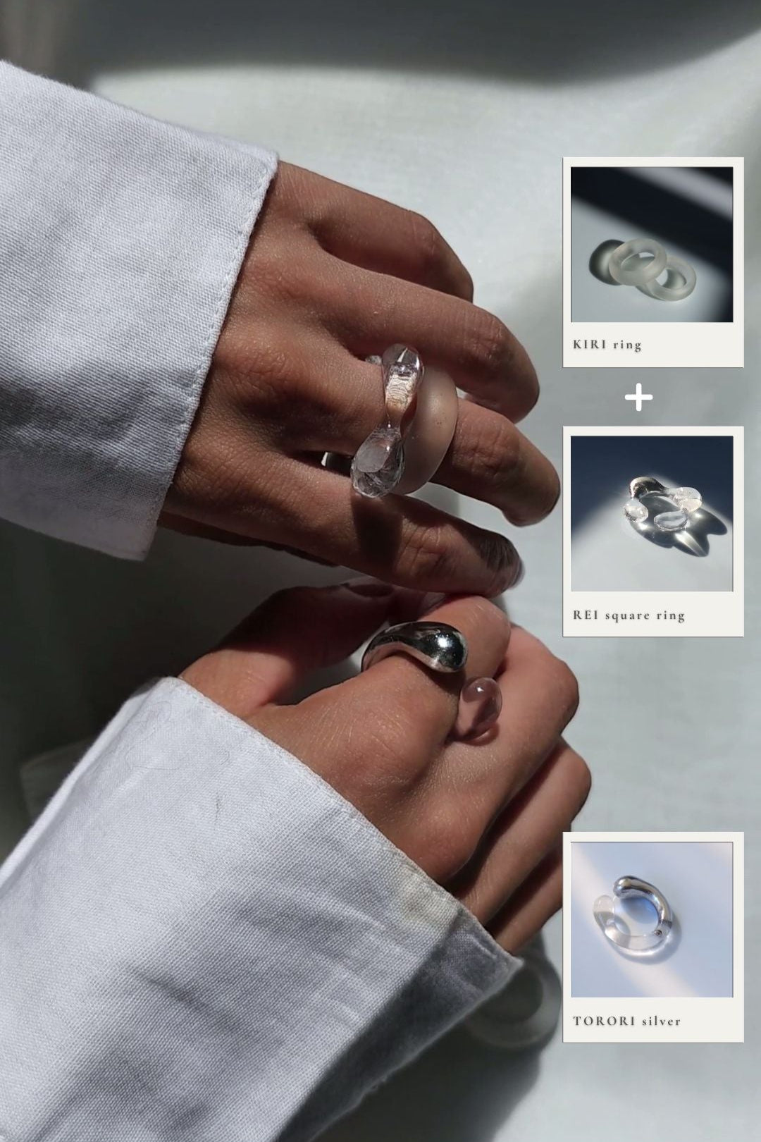 TORORI- silver / multiway ring & ear cuff