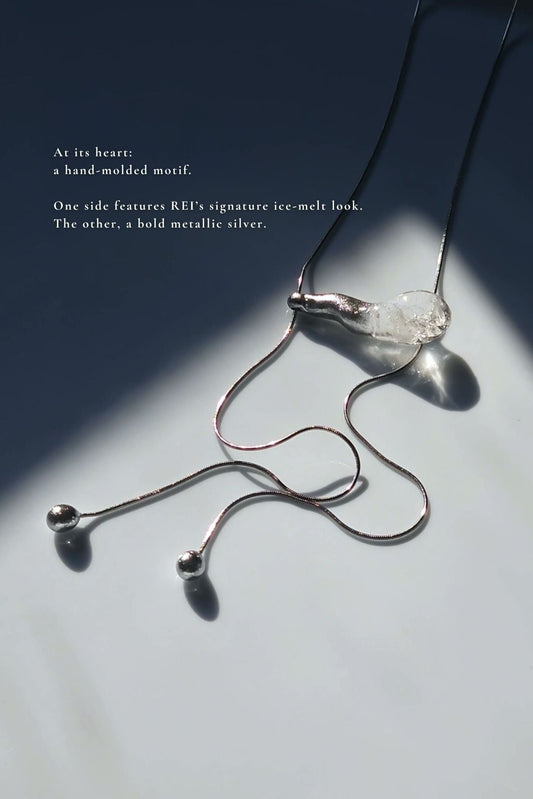 REI silver / multiway tie necklace