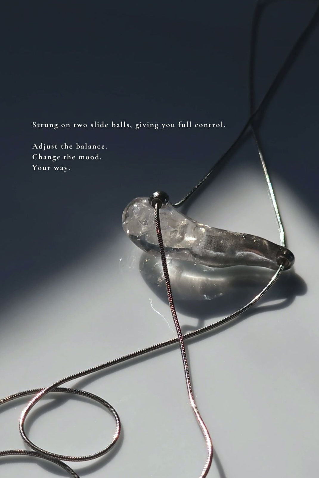 REI silver / multiway tie necklace
