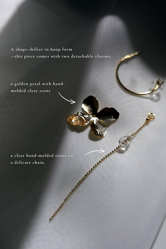 SHITATARI - gold / multiway hoop