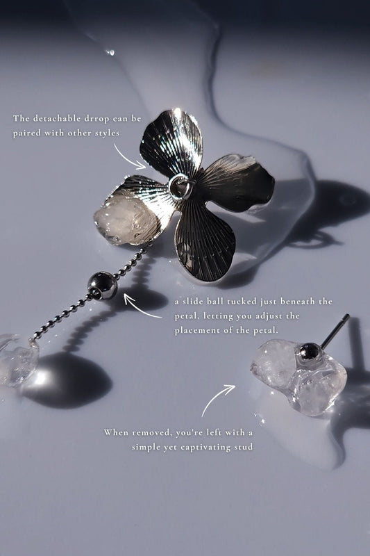 SHITATARI - silver / multiway short drop