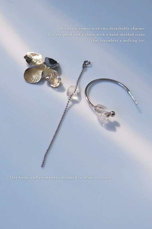 SHITATARI - silver / multiway hoop