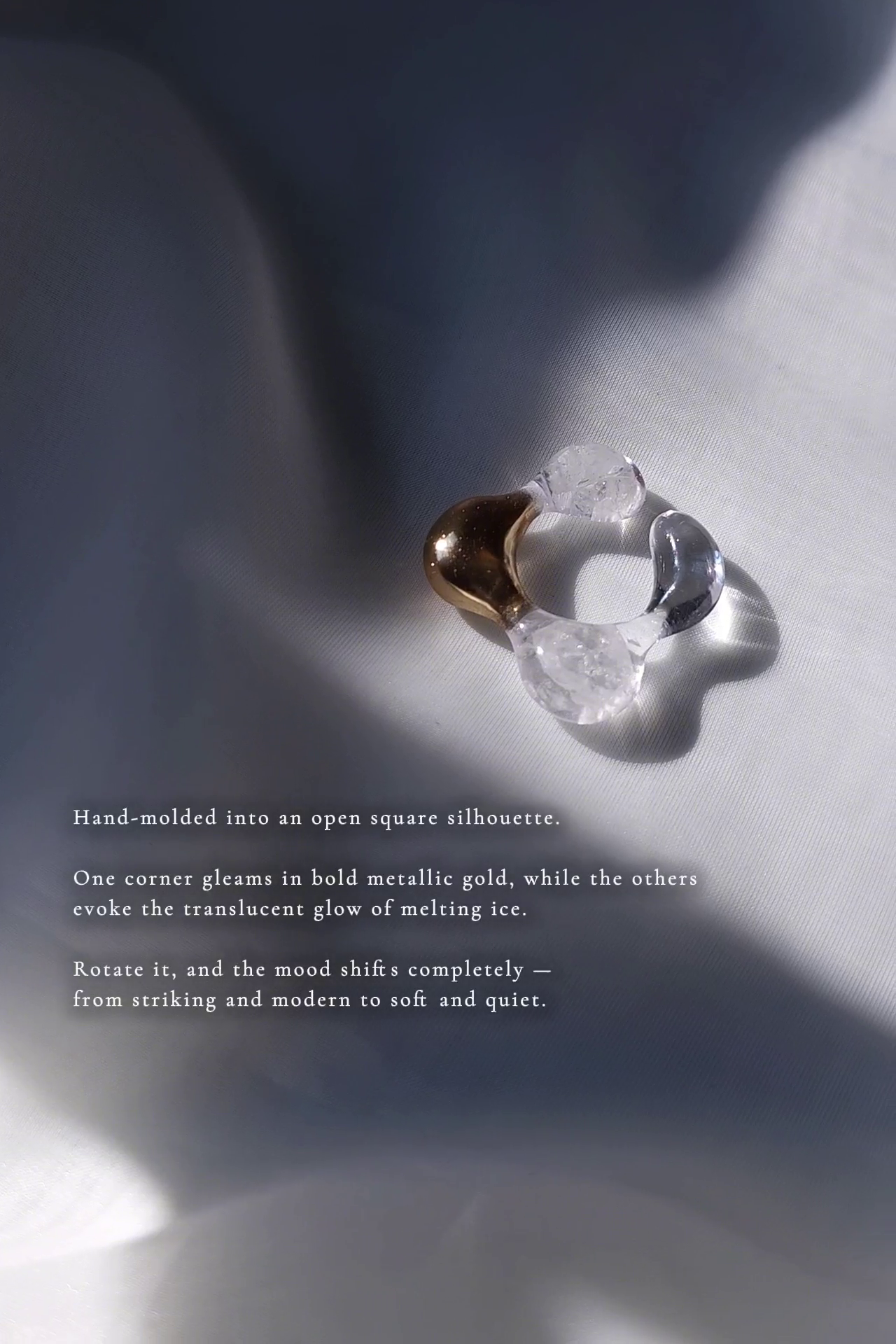 REI gold / multiway square ring
