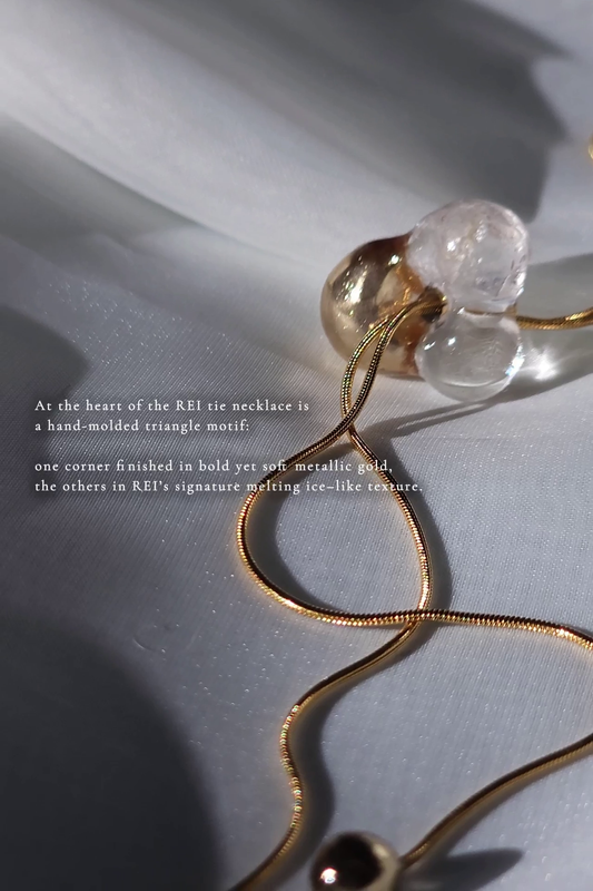 REI gold / multiway tie necklace