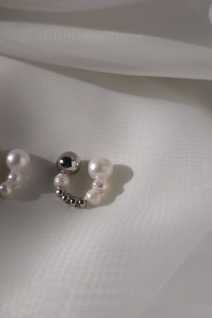 RYU - silver / reversible ear cuff