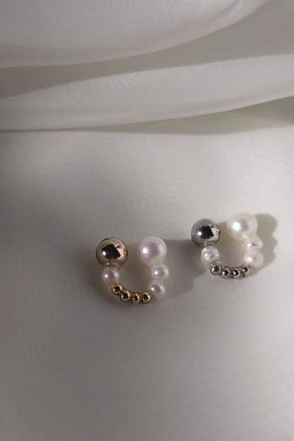 RYU - silver / reversible ear cuff