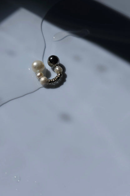 RYU - silver / reversible ear cuff