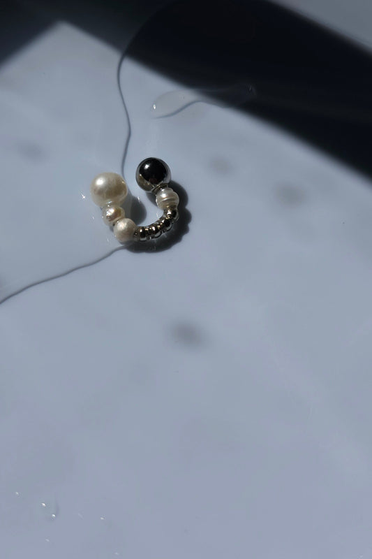 RYU - silver / reversible ear cuff