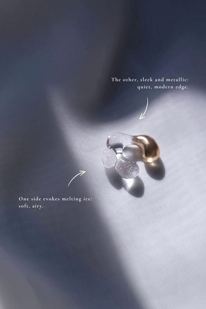 REI gold / reversible ear cuff