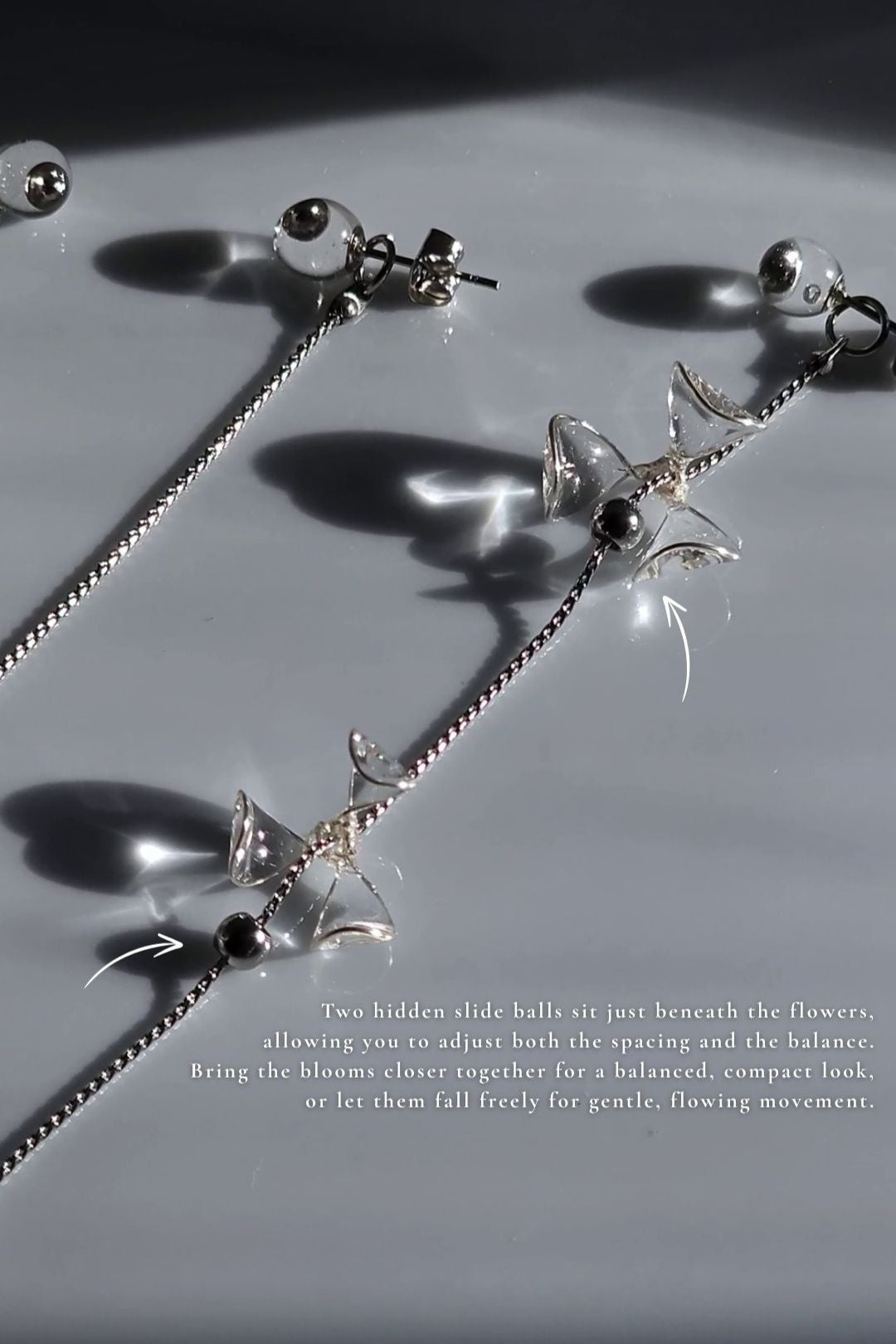 MEIKA - silver / multiway long drop