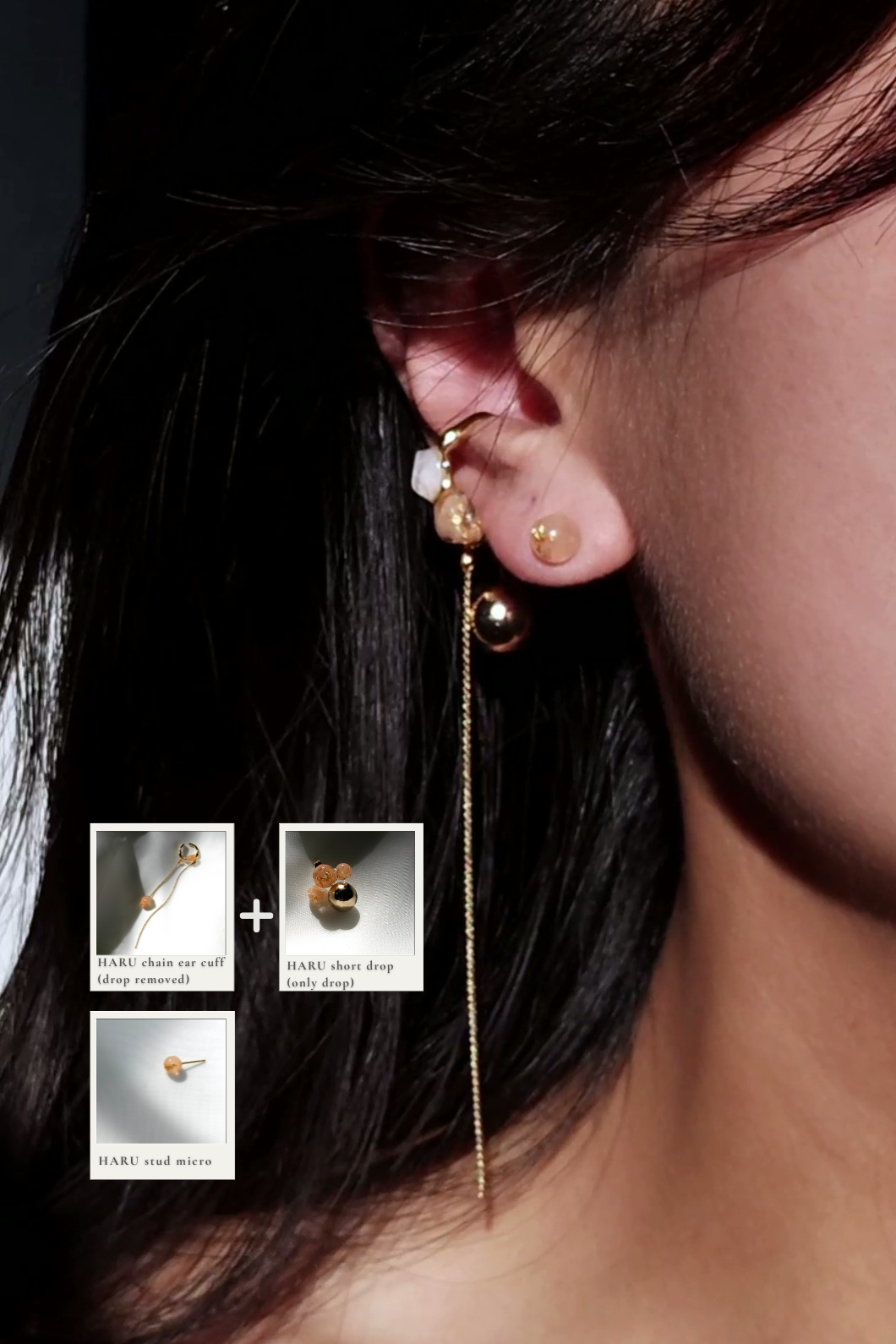 HARU / chain ear cuff