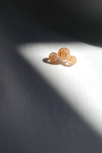 orange beige convertible earring stud only