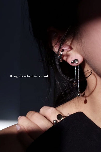 KAGE silver / ear cuff & ring