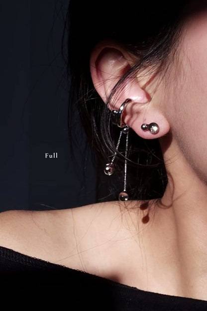 KAGE silver / ear cuff & ring