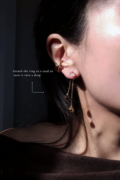 KAGE gold / multiway ear cuff & ring