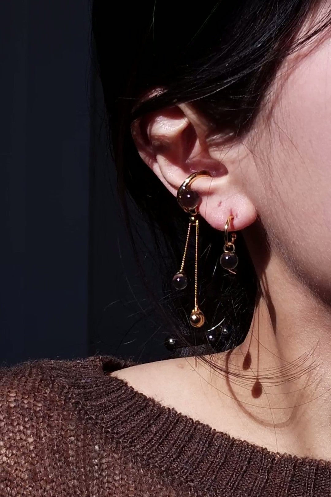 KAGE gold / multiway ear cuff & ring