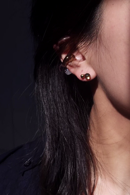 REI gold / reversible ear cuff