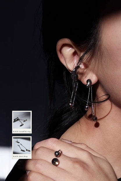 KAGE silver / ear cuff & ring