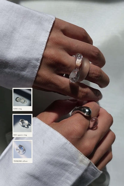 REI silver / square ring