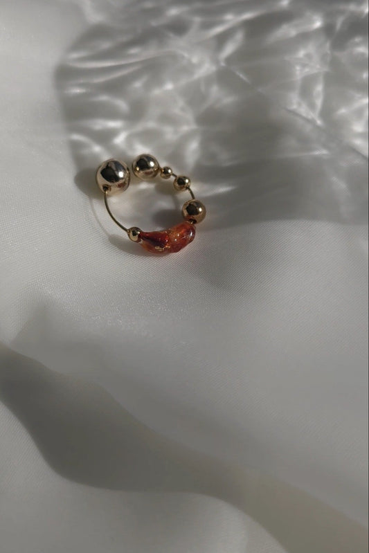 KOORI - carnelian  / multiway ring & ear cuff