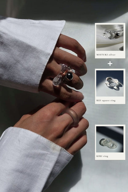 REI silver / multiway square ring