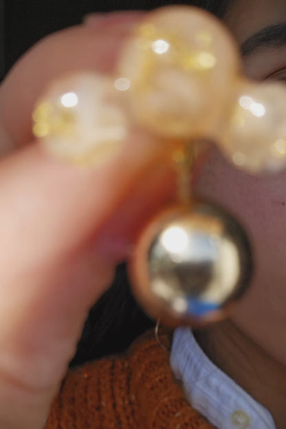 orange convertible drop earring how to style video
