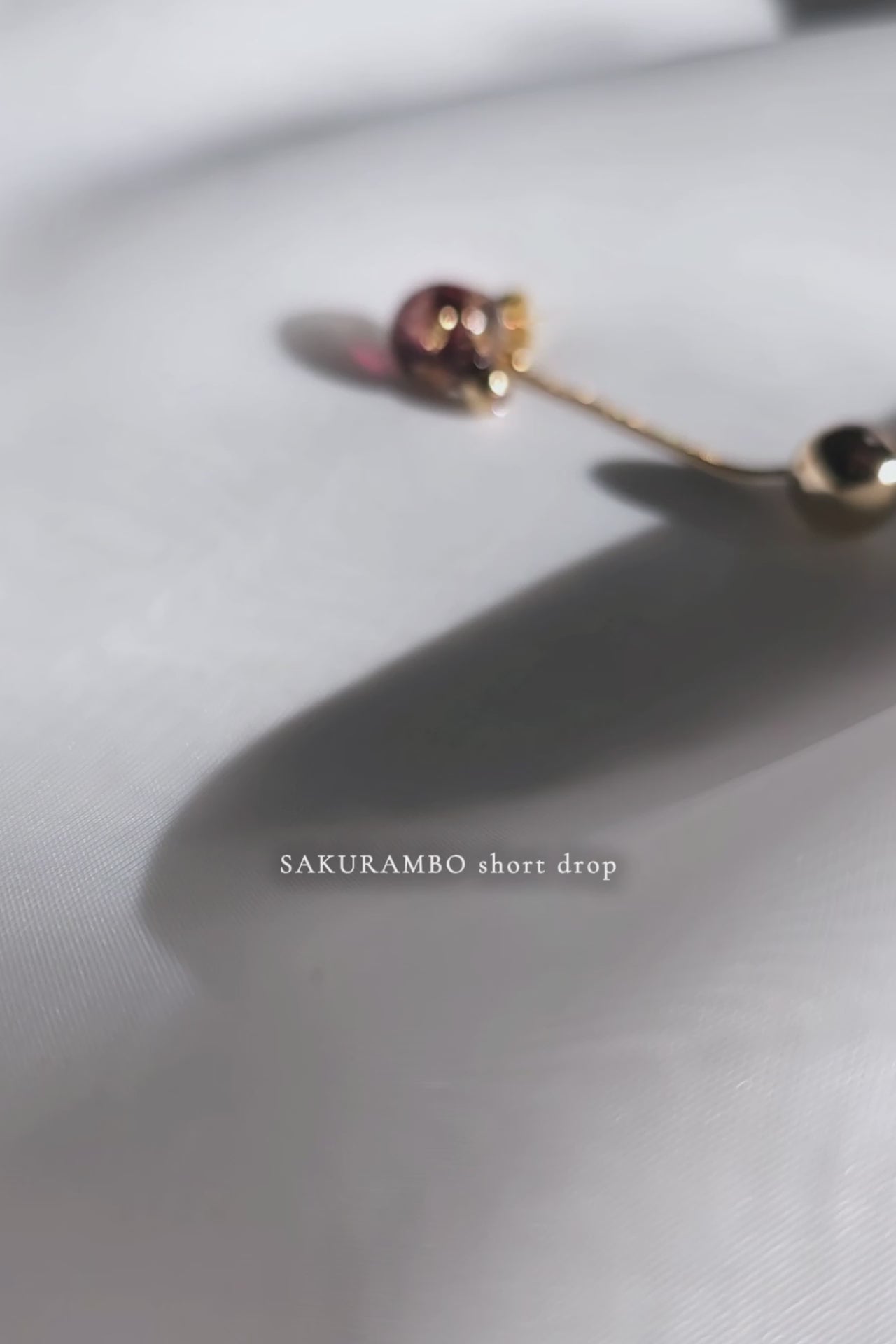 dark cherry convertible drop earring with removable drop