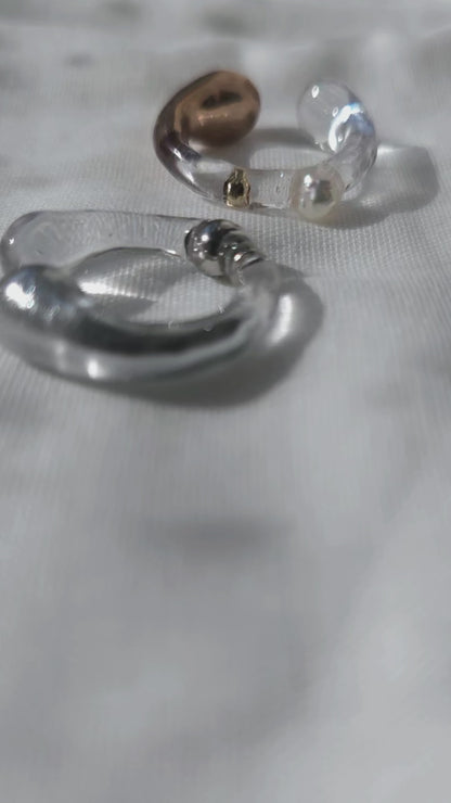 TORORI- silver / ring & ear cuff