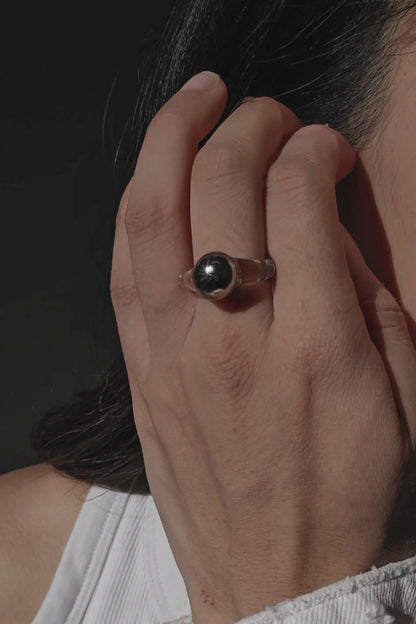 RYU - silver / reversible ear cuff