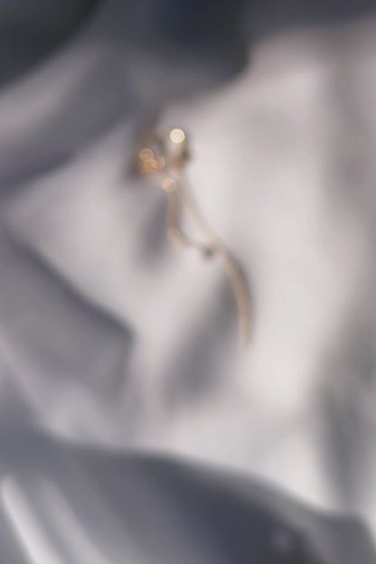 REI gold / multiway double chain ear cuff