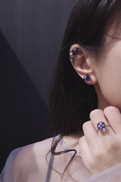 TSUBU mini blue / ear climber