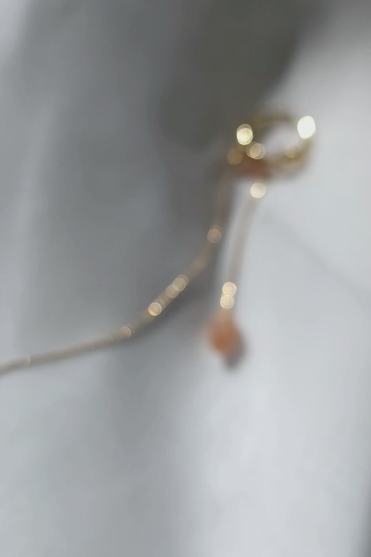 gold convertible chain ear cuff with removable chain orange drop