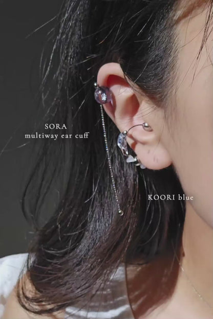 KOORI - blue / multiway ring & ear cuff