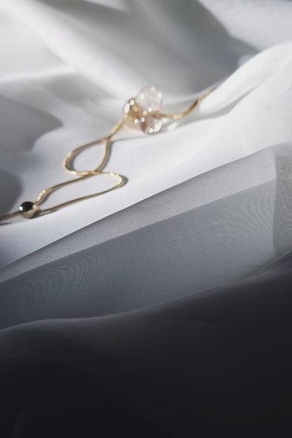 REI gold / multiway tie necklace