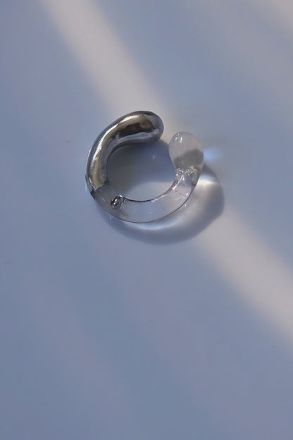 TORORI silver / reversible ring & ear cuff