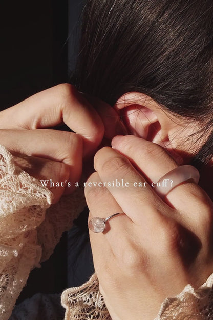 REI silver / reversible ear cuff